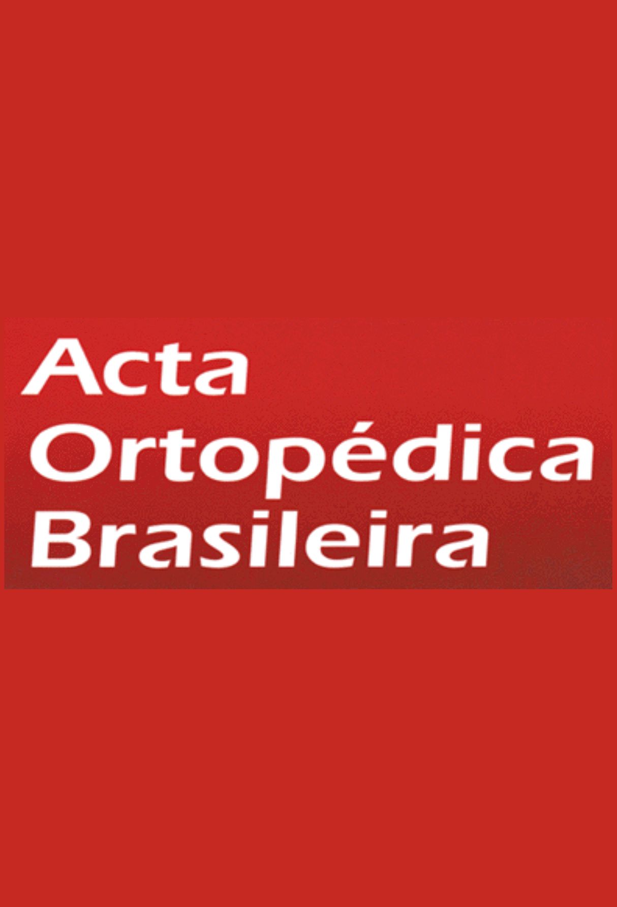 Capa: Acta Ortopédica Brasileira