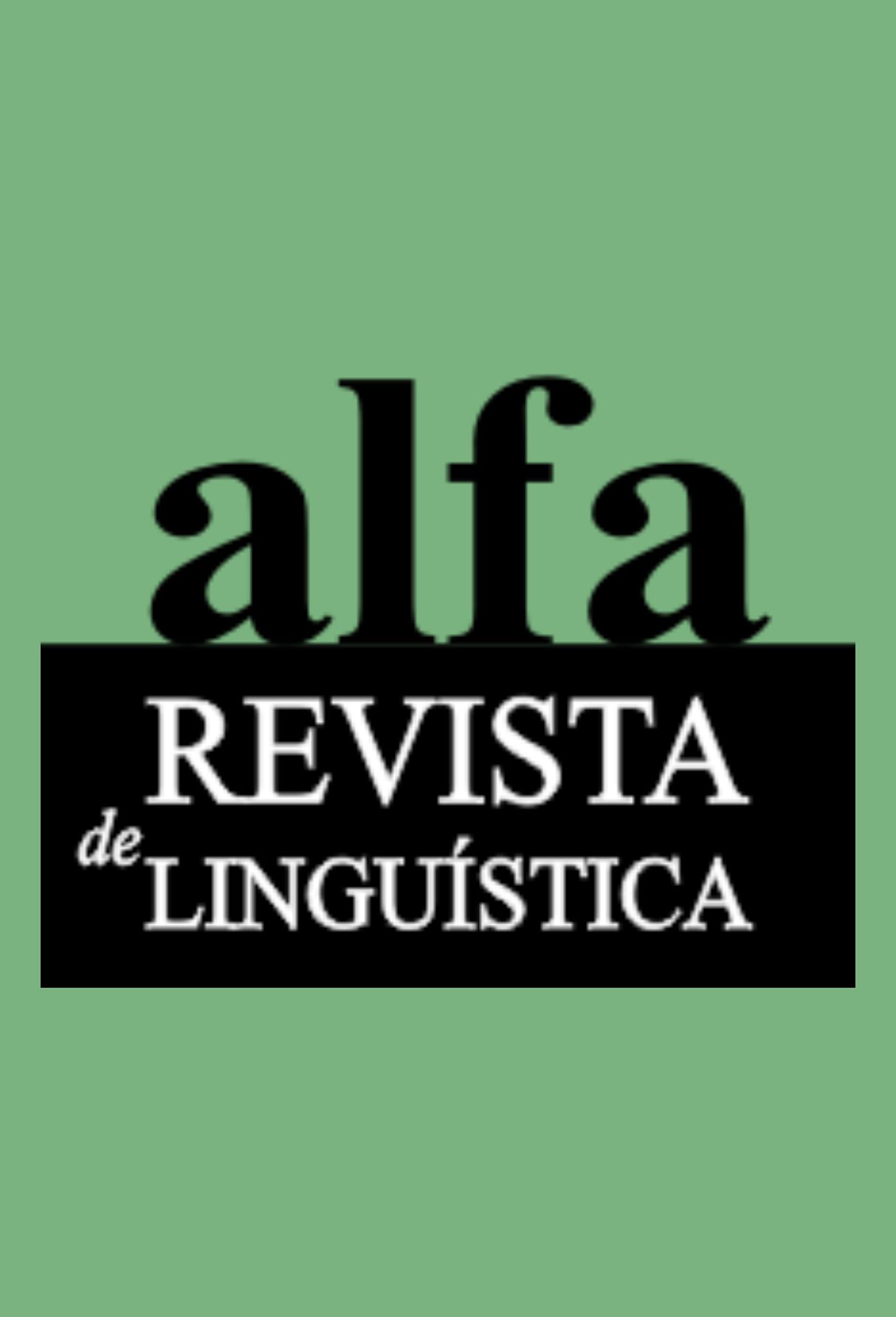 Capa: Alfa – Revista de Linguistica