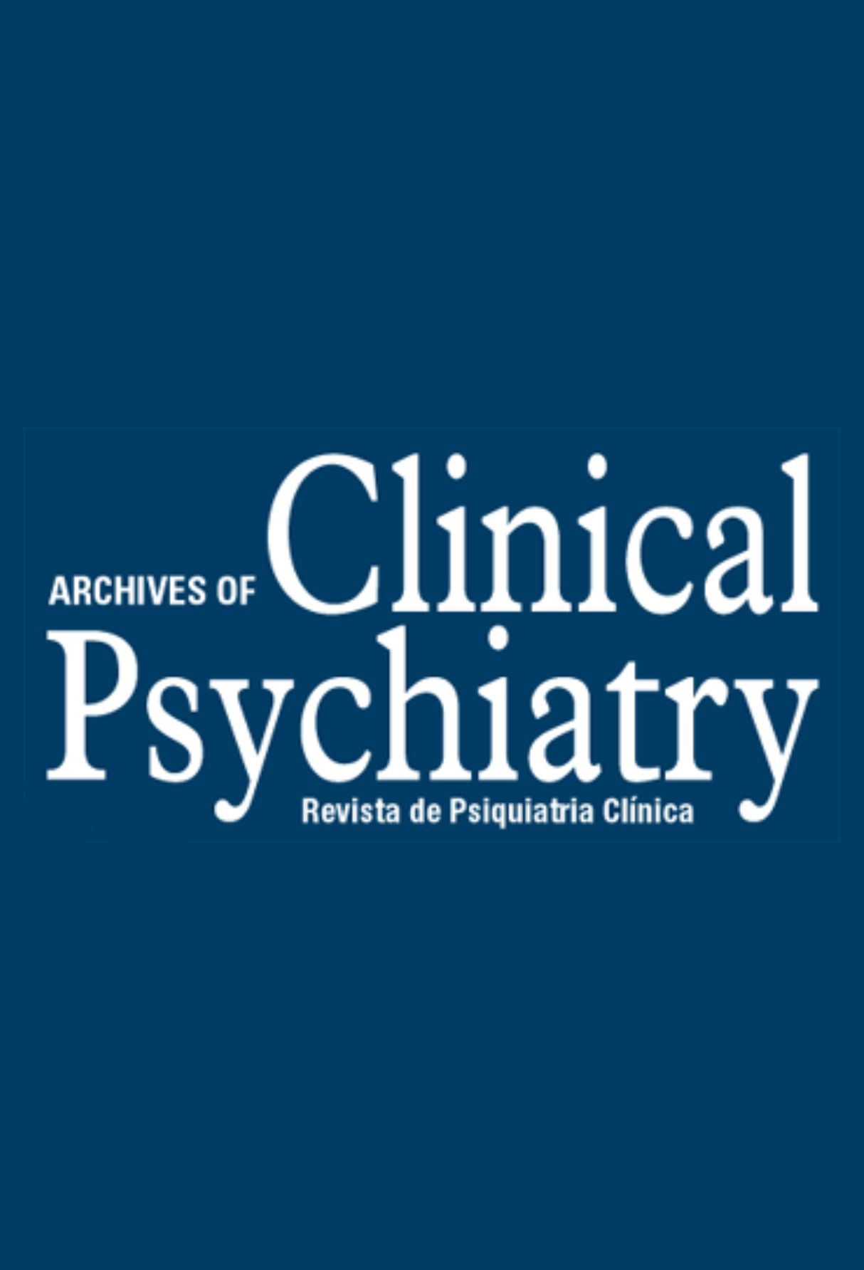 Capa: Archives of Clinical Psychiatry