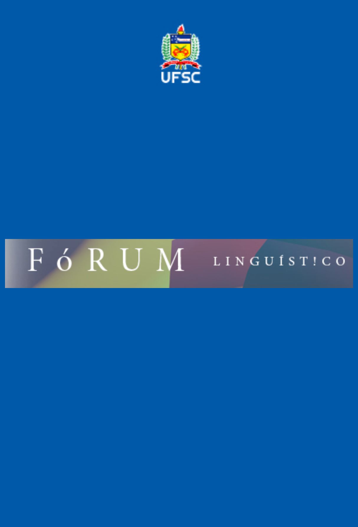 Capa: Fórum Linguístico