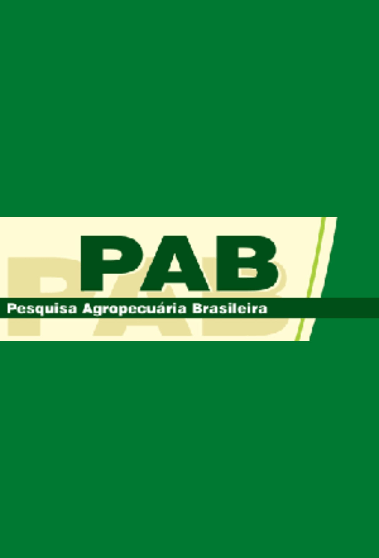 Capa: Pesquisa Agropecuária Brasileira
