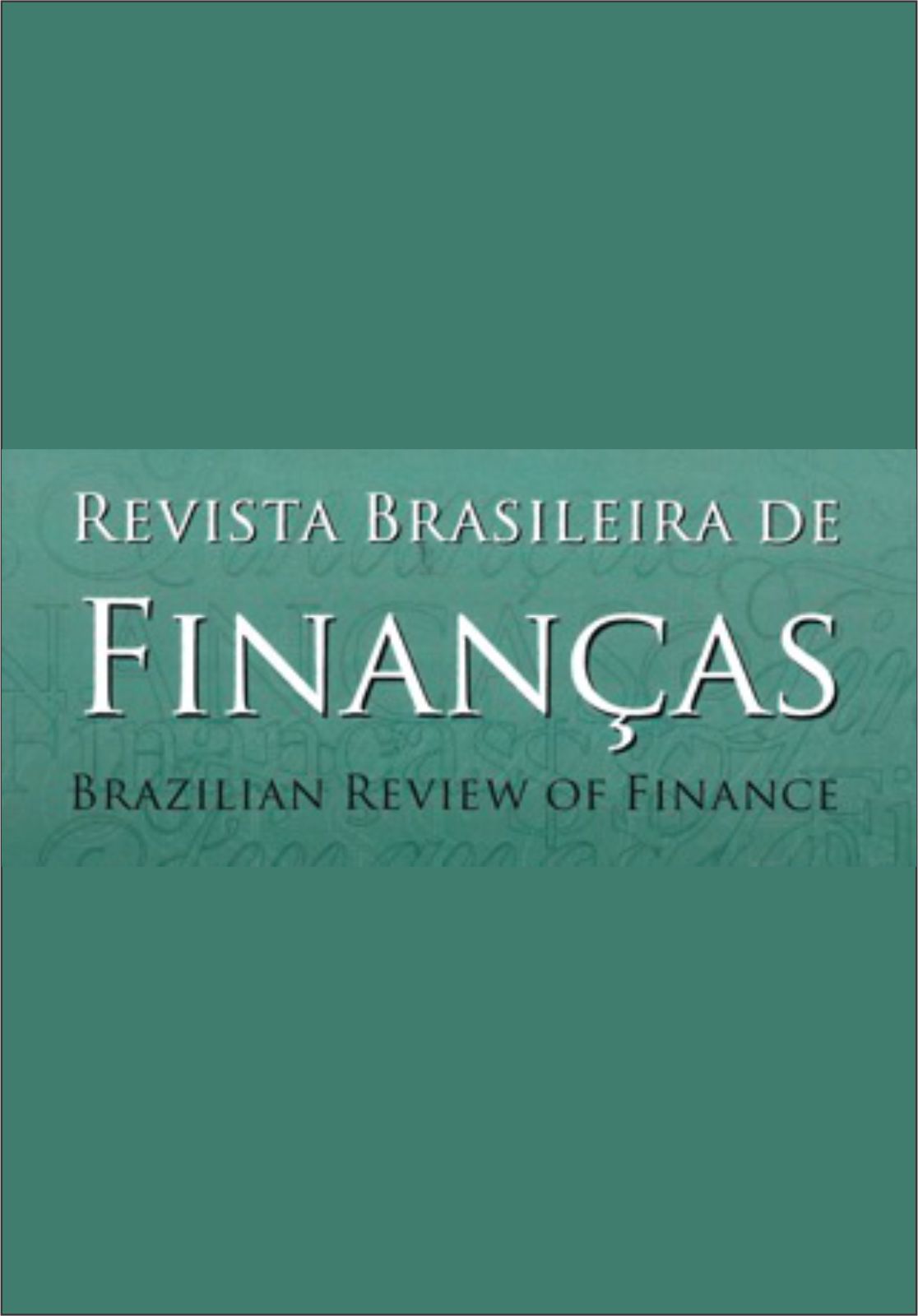 Capa: Revista Brasileira de Finanças