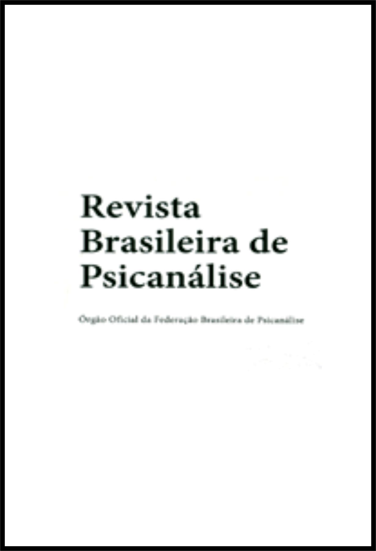 Capa: Revista Brasileira de Psicanálise