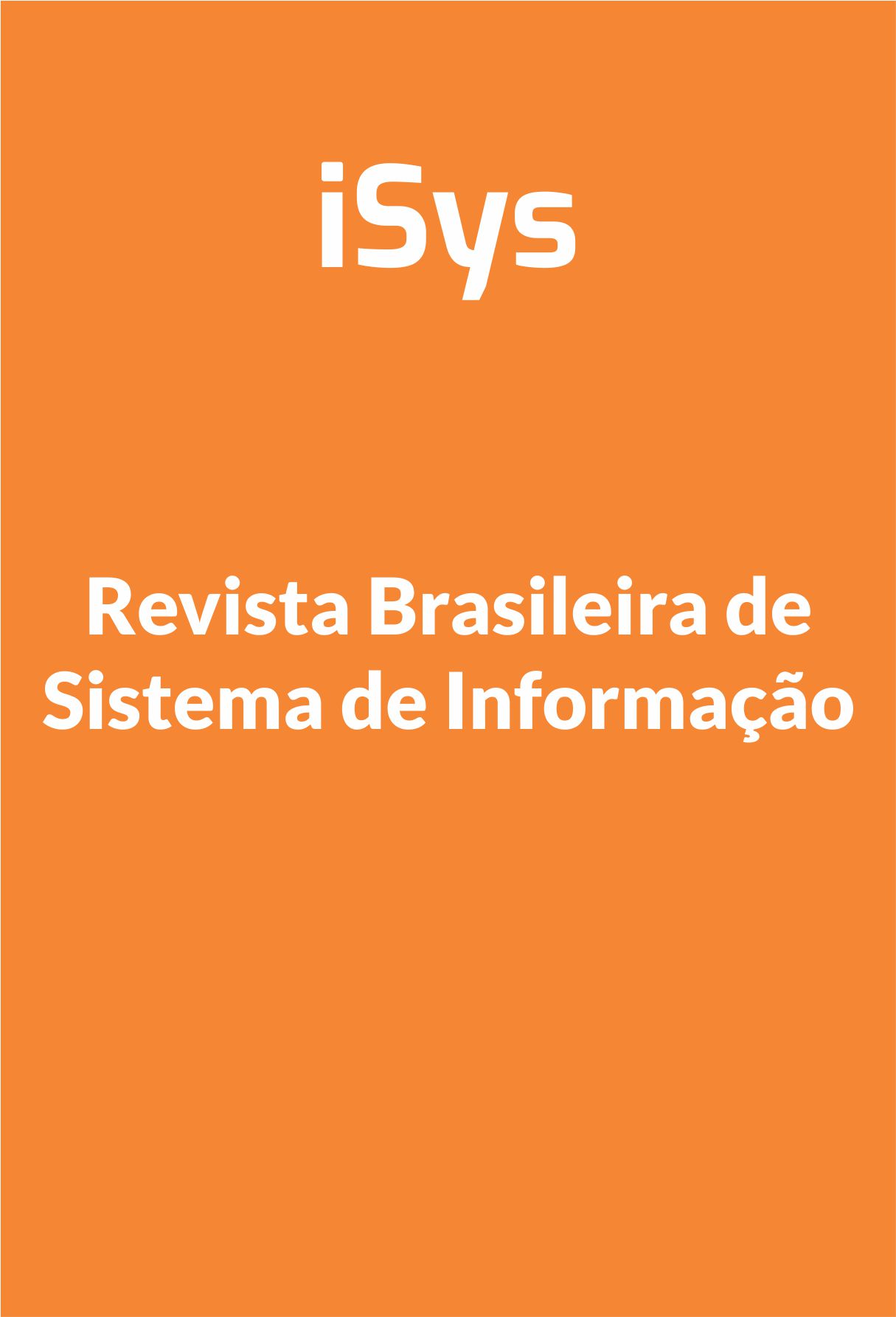 Capa: Revista Brasileira de Sistema de Informação