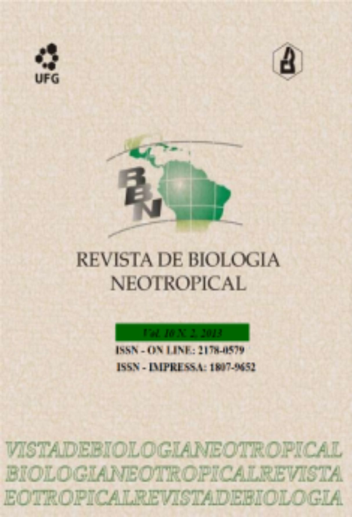 Capa: Revista de Biologia Neotropical