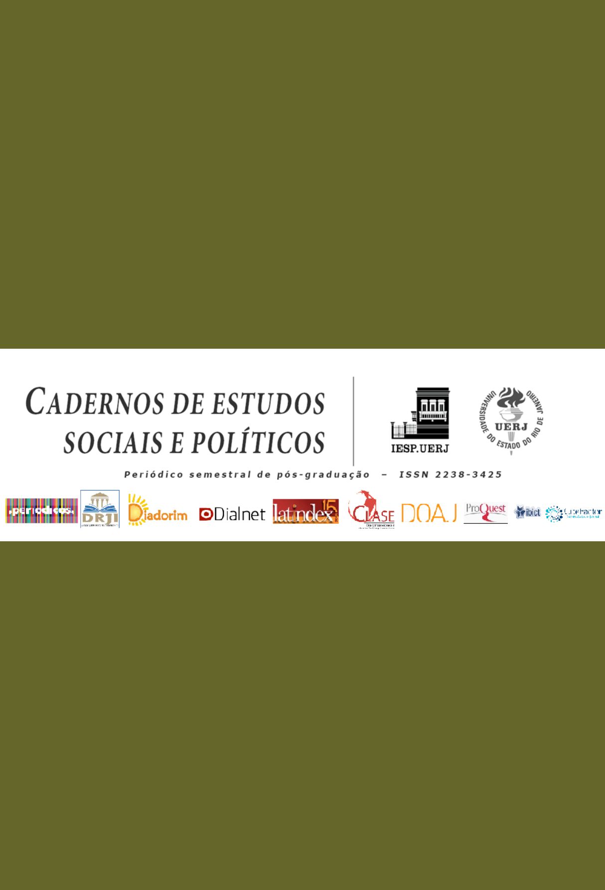 Capa: Cadernos de Estudos Sociais e Políticos